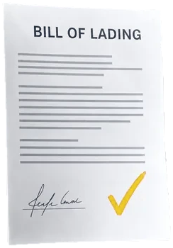 Signed bill of lading